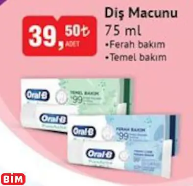 ORAL-B DİŞ MACUNU ORAL-B DİŞ MACUNU
